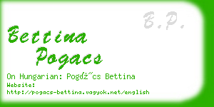 bettina pogacs business card